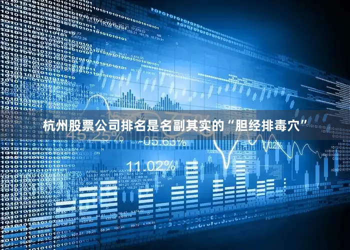杭州股票公司排名是名副其实的“胆经排毒穴”