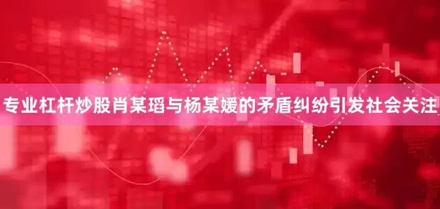 专业杠杆炒股肖某瑫与杨某媛的矛盾纠纷引发社会关注