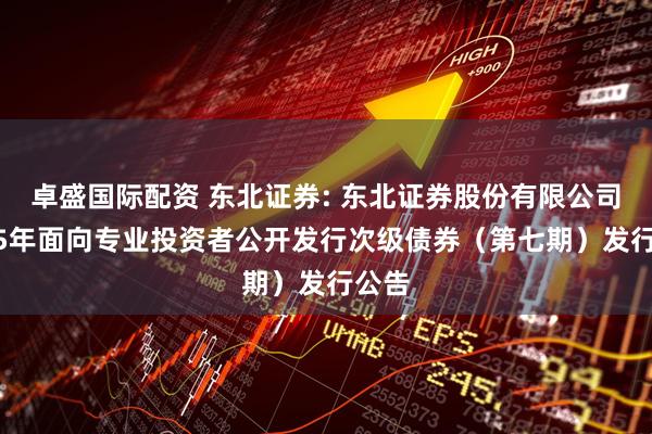 卓盛国际配资 东北证券: 东北证券股份有限公司2025年面向专业投资者公开发行次级债券（第七期）发行公告