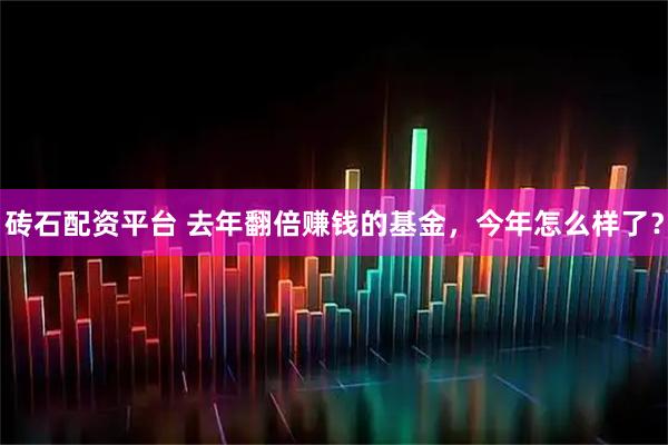 砖石配资平台 去年翻倍赚钱的基金，今年怎么样了？